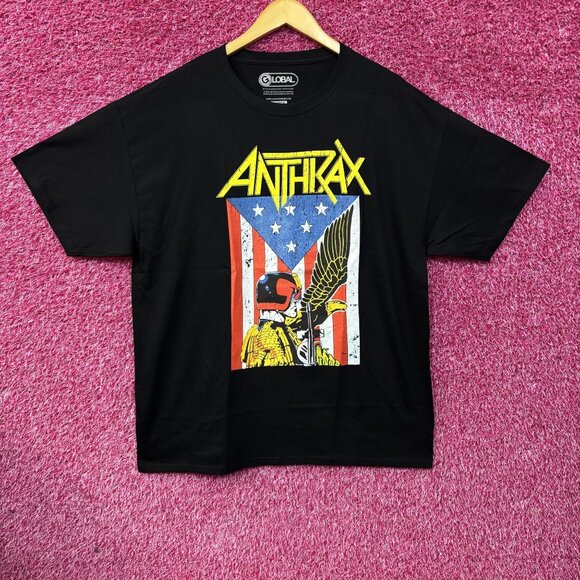 Anthrax Eagle Black T-Shirt XL - Picture 1 of 4